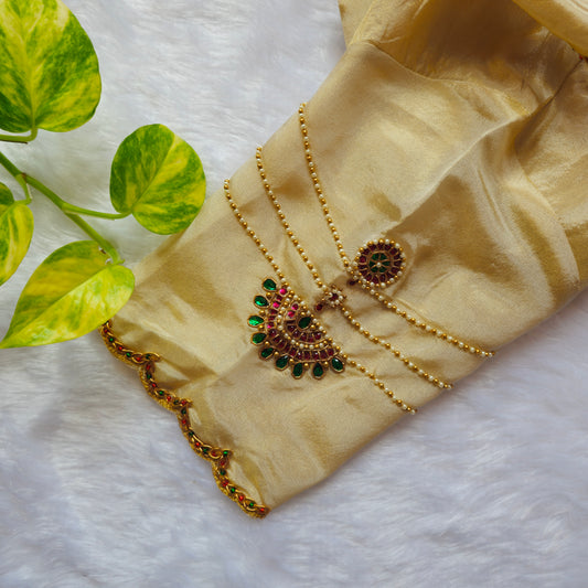 Cream Hand Work Jewellery Blouse