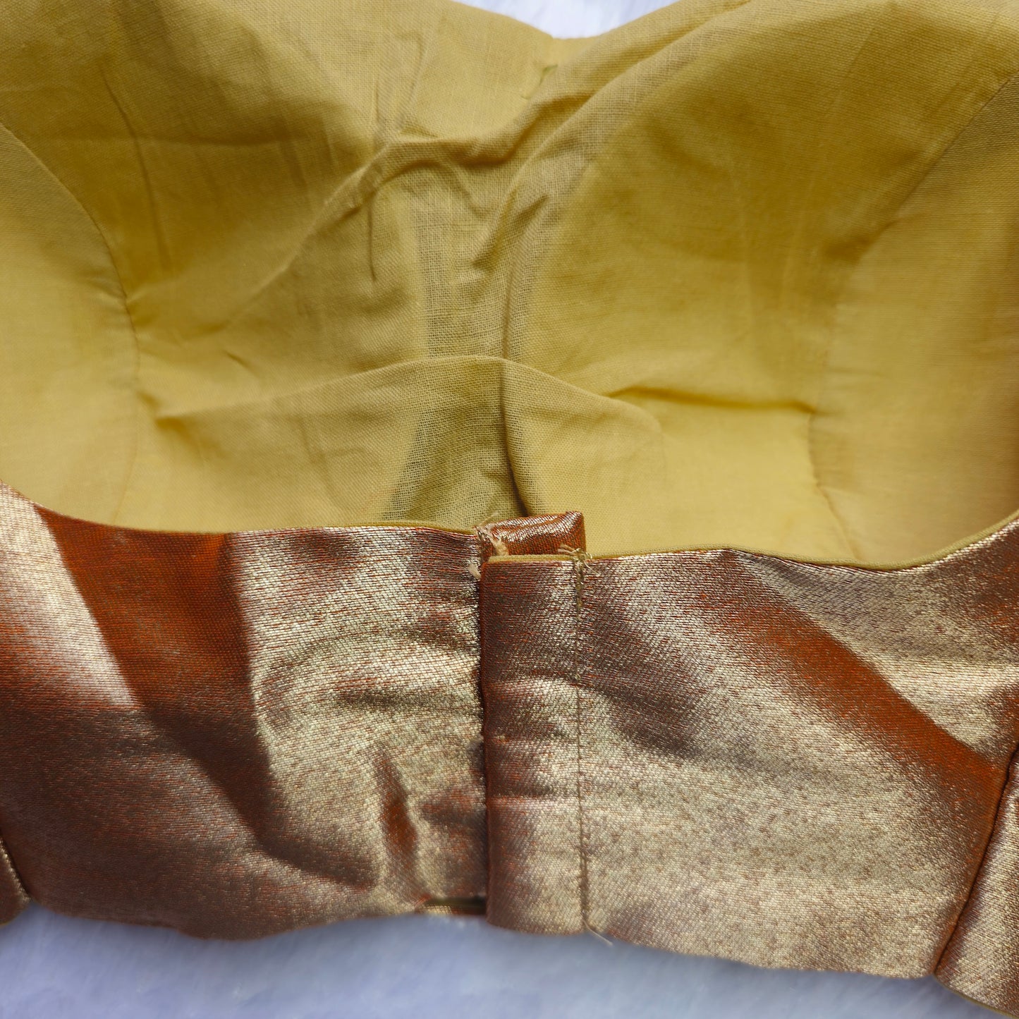Maroonish Gold Phantom Silk Bollywood style Blouse