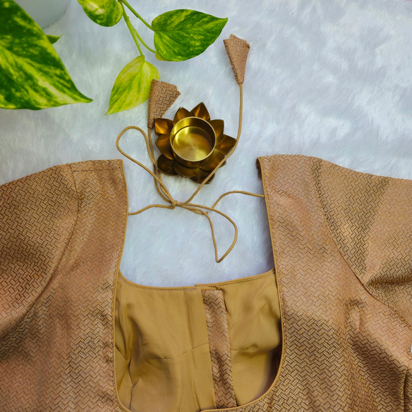 Copper with Silver Brocade Blouse
