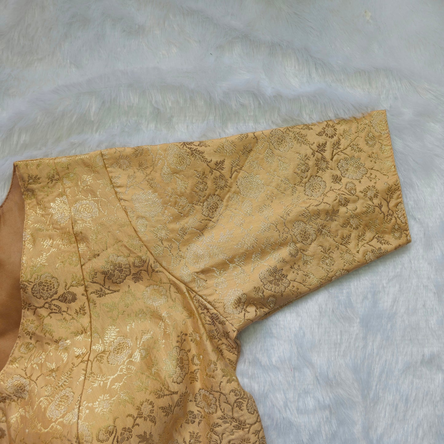 Creamish Gold Brocade Blouse