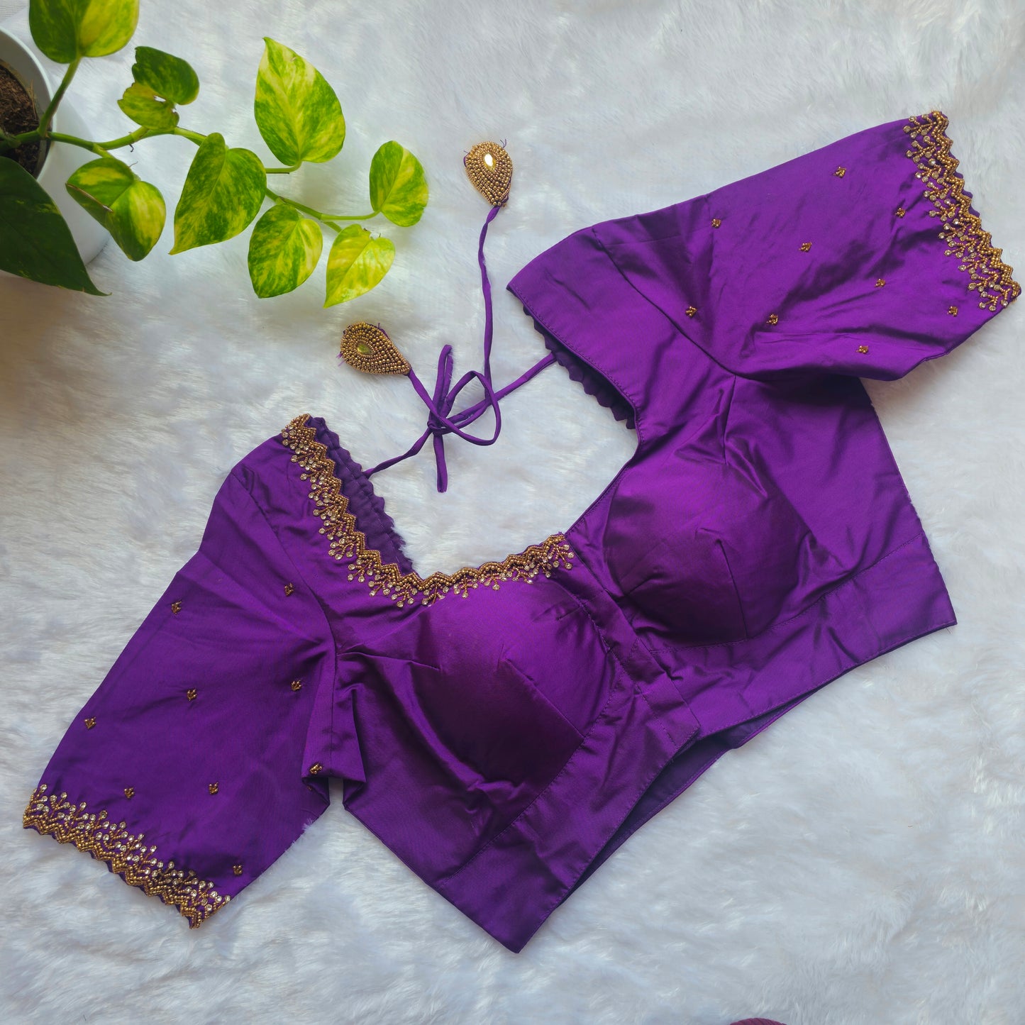 Purple Handwork Blouse