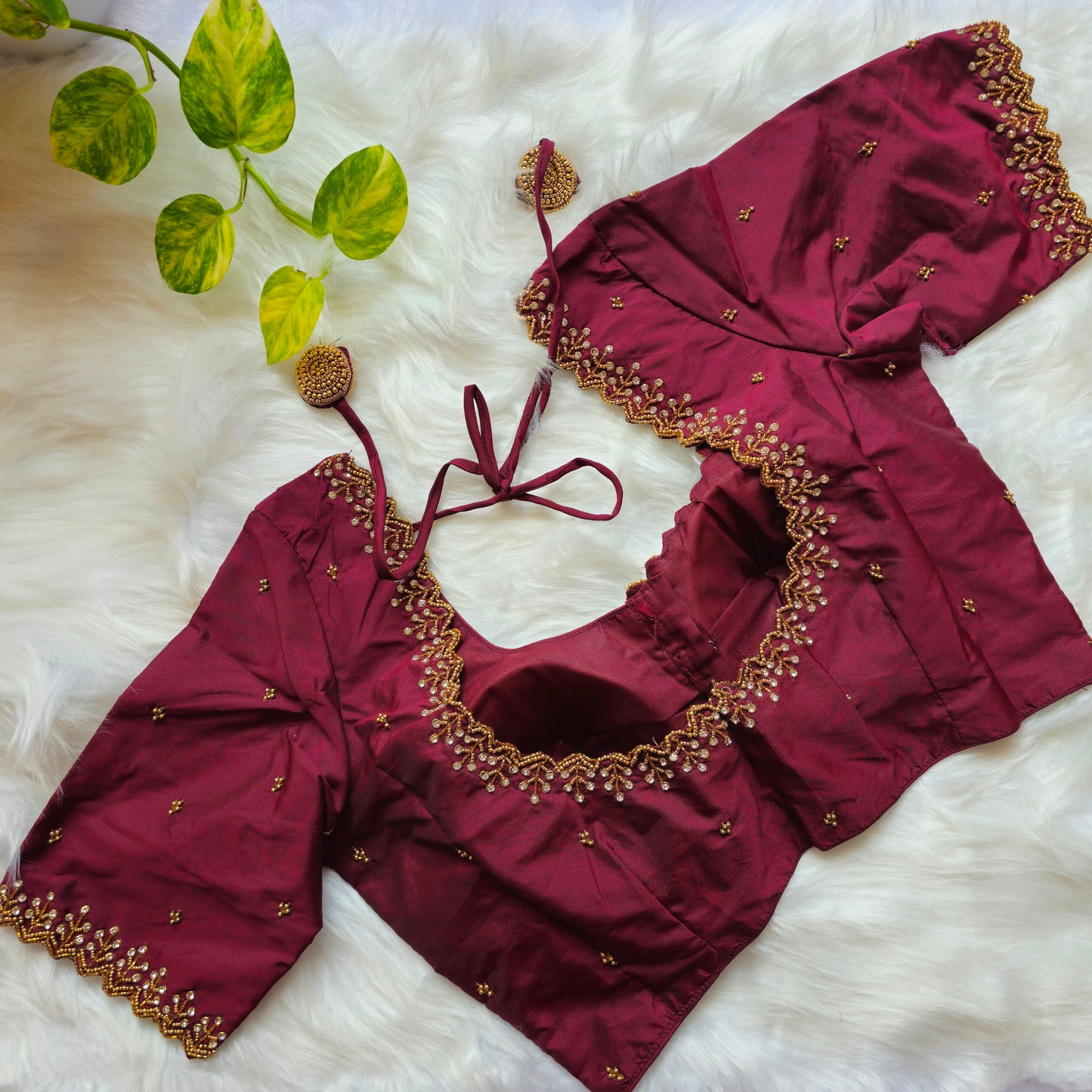 Maroon Handwork Blouse