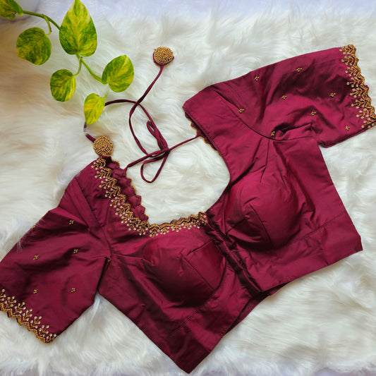 Maroon Handwork Blouse