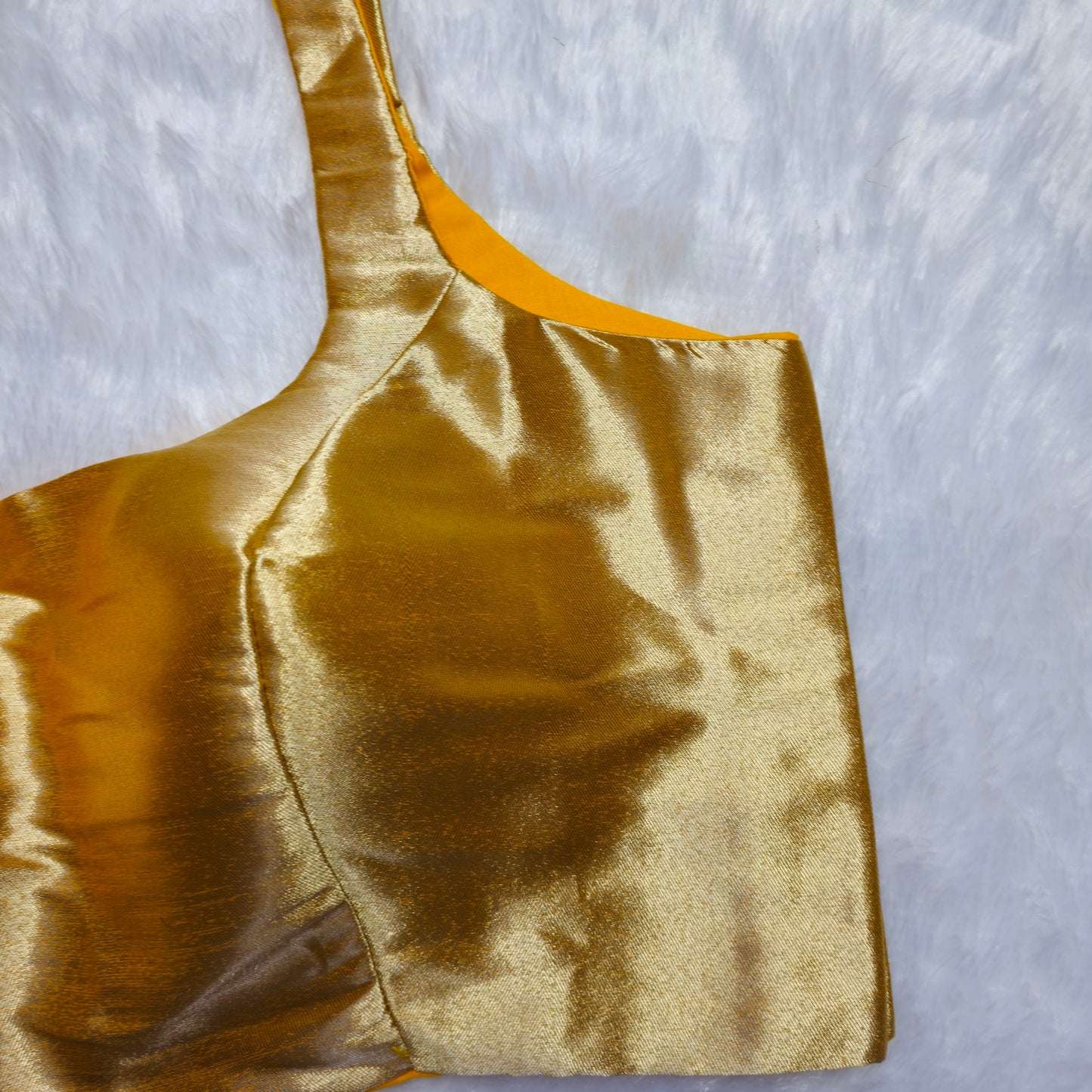 Yellowish Gold Phantom Silk Bollywood style Blouse