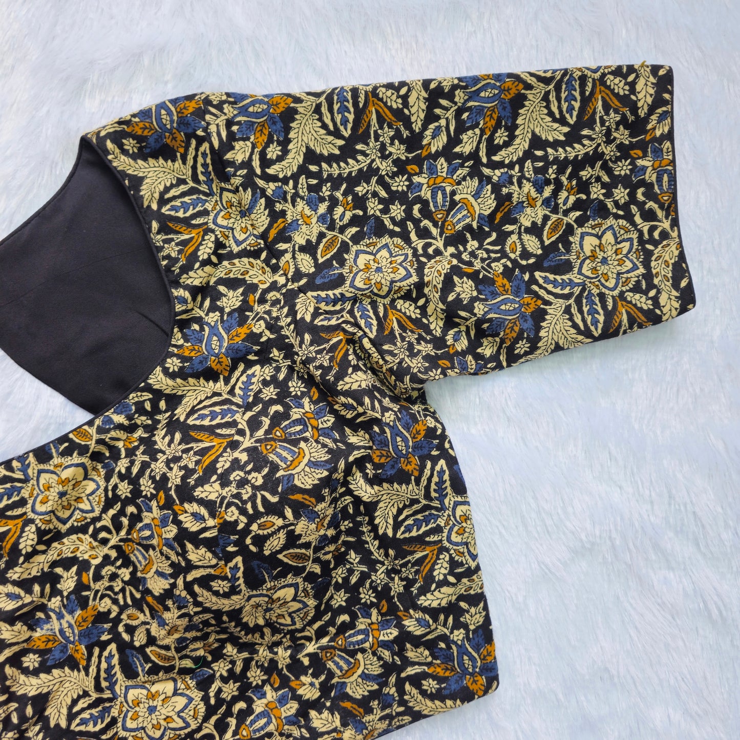 Black Cotton Kalamkari Blouse