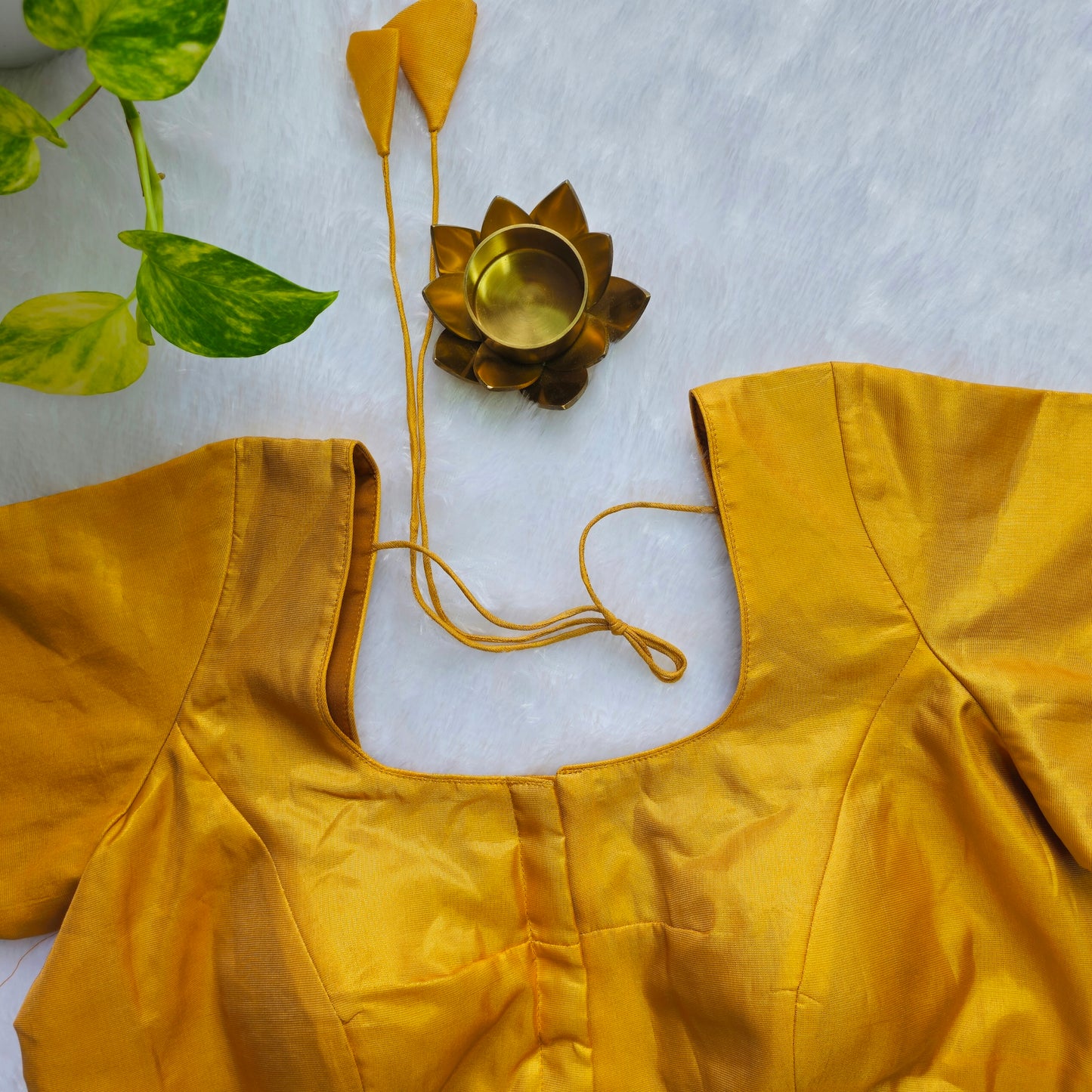 Gold Tissue Plain Blouse