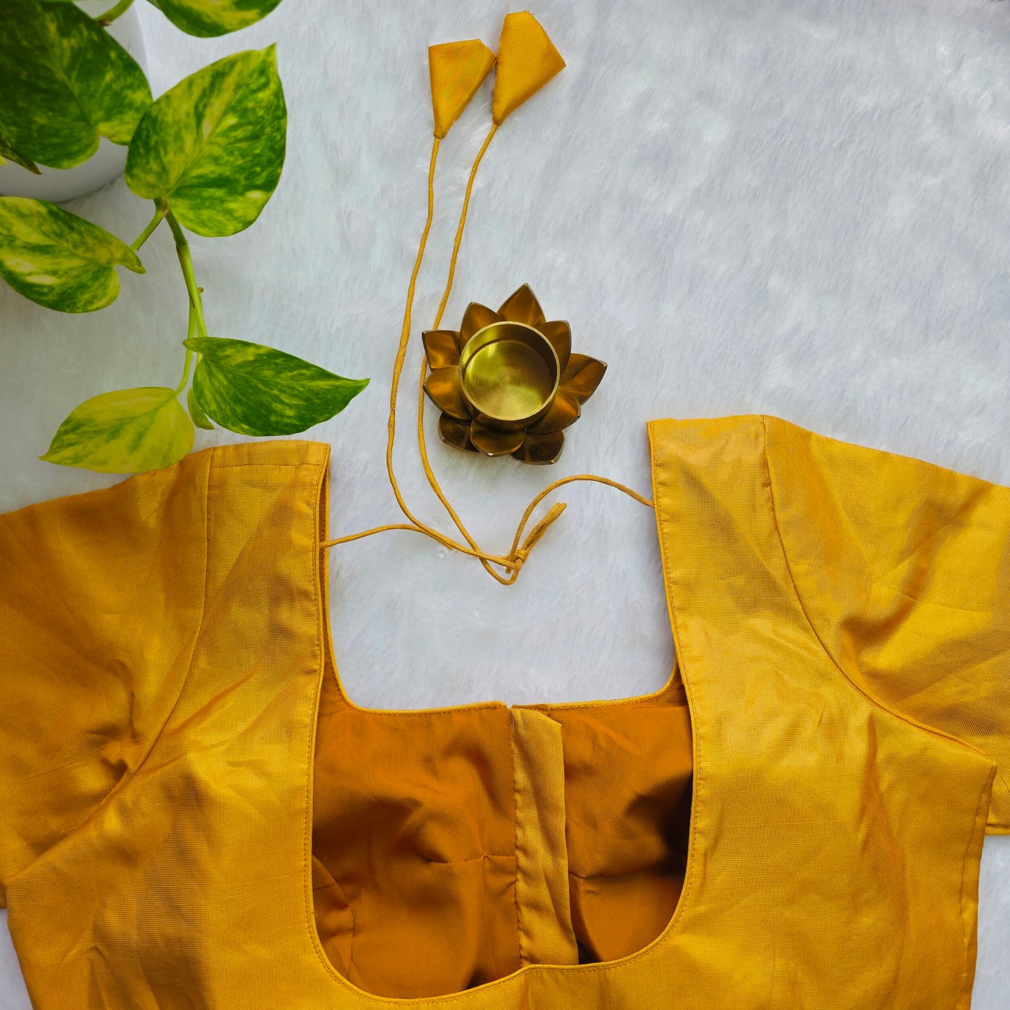 Gold Tissue Plain Blouse