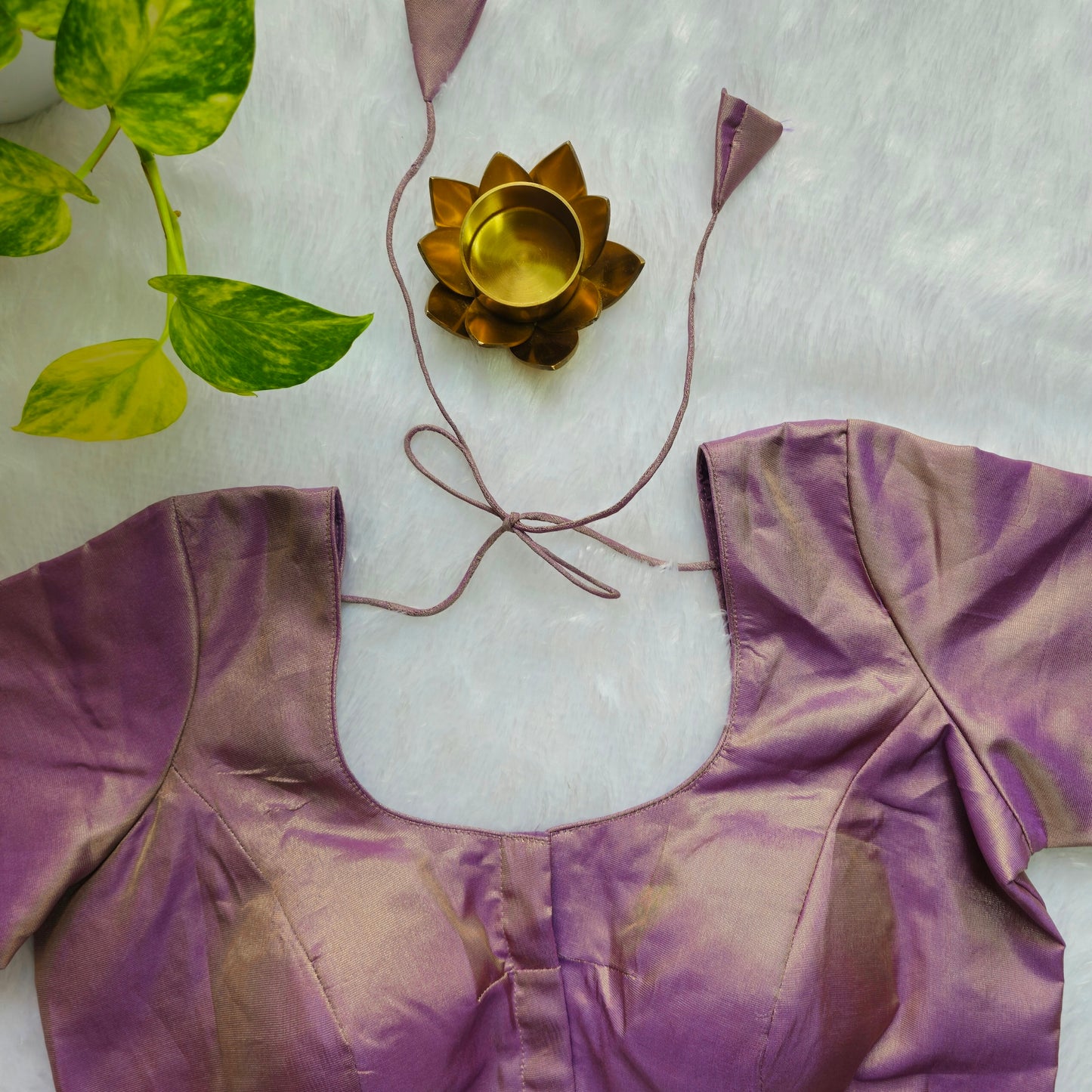 Lilac Tissue Plain Blouse