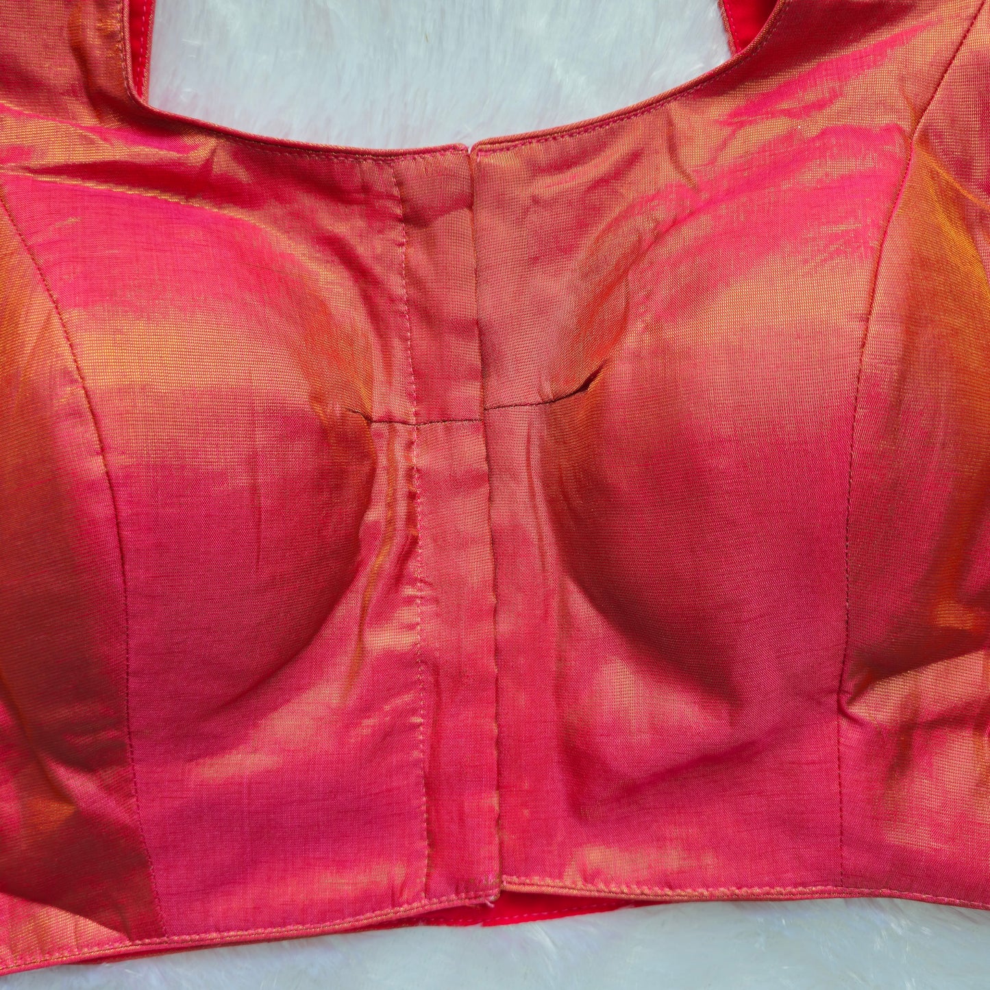 Pink Tissue Plain Blouse