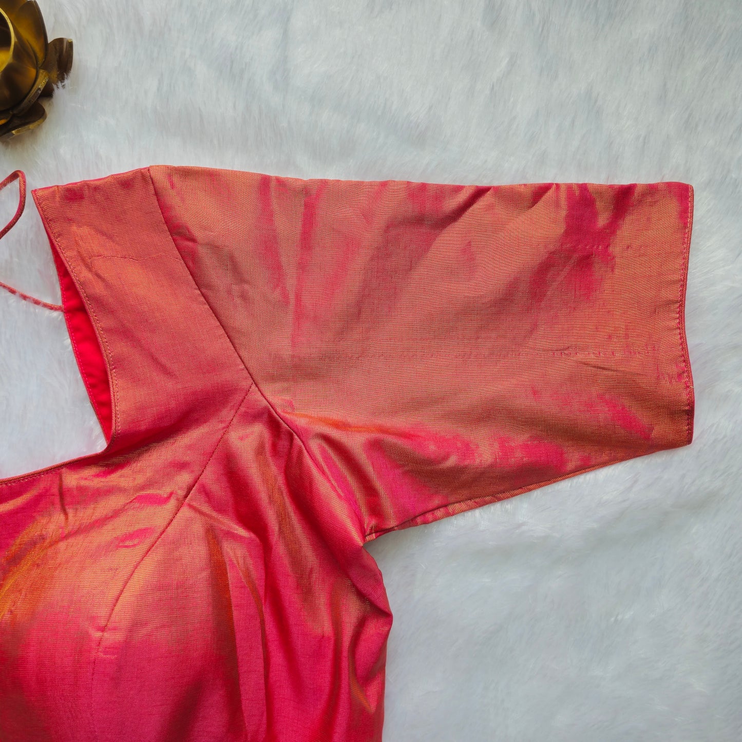 Pink Tissue Plain Blouse