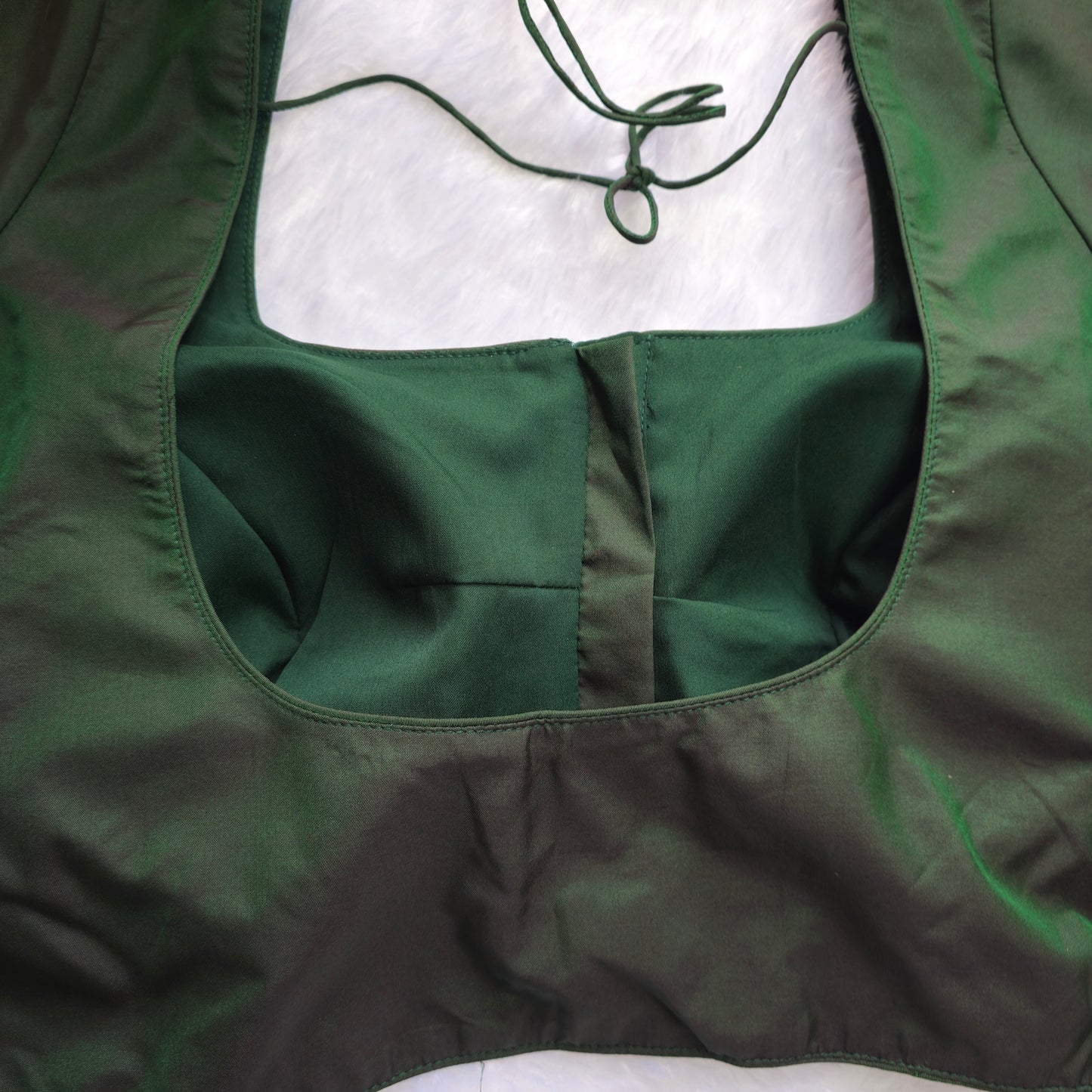 Bottle Green Plain Blouse