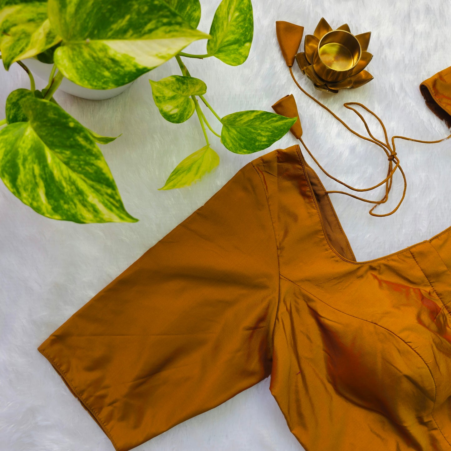 Brown Plain Blouse