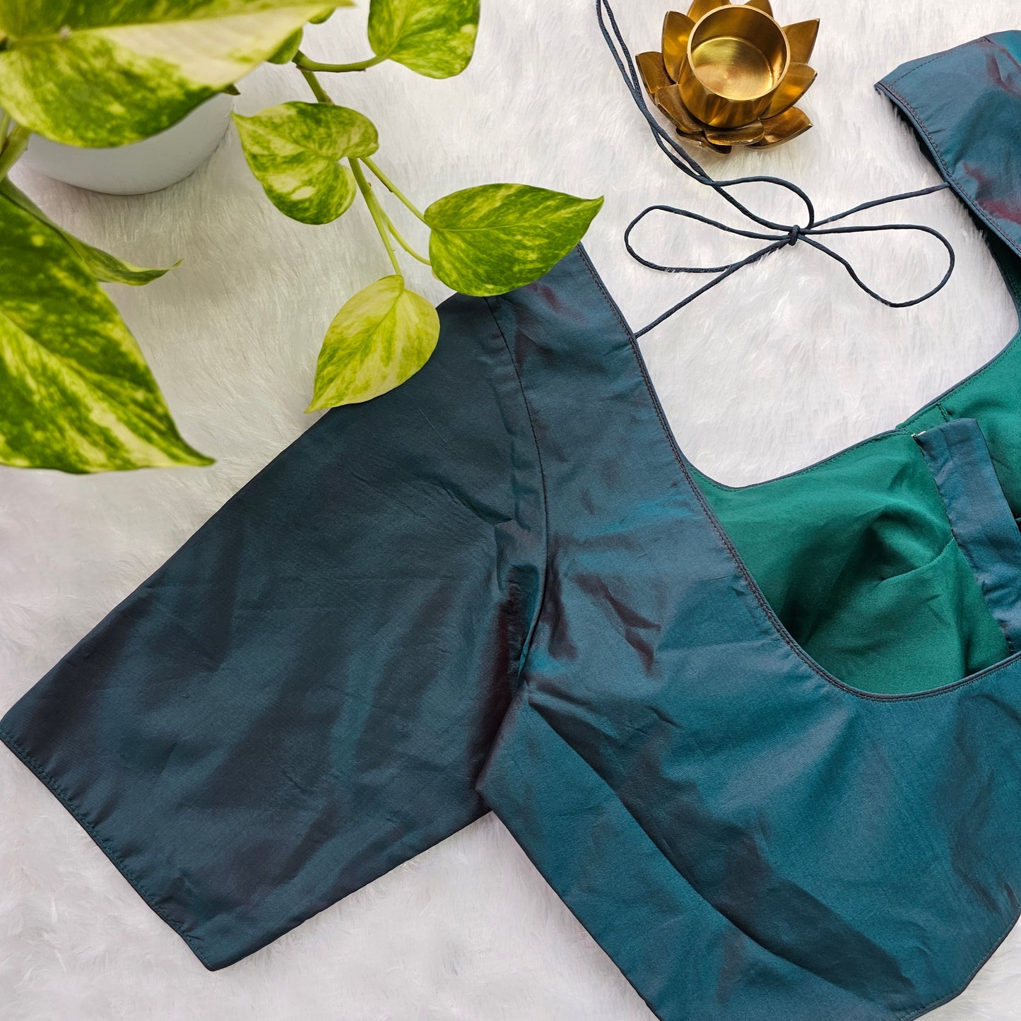 Rama Green Plain Blouse