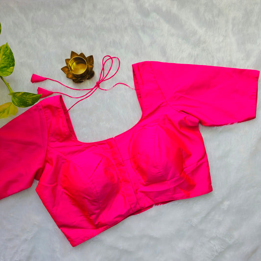 Rani Pink Plain Blouse