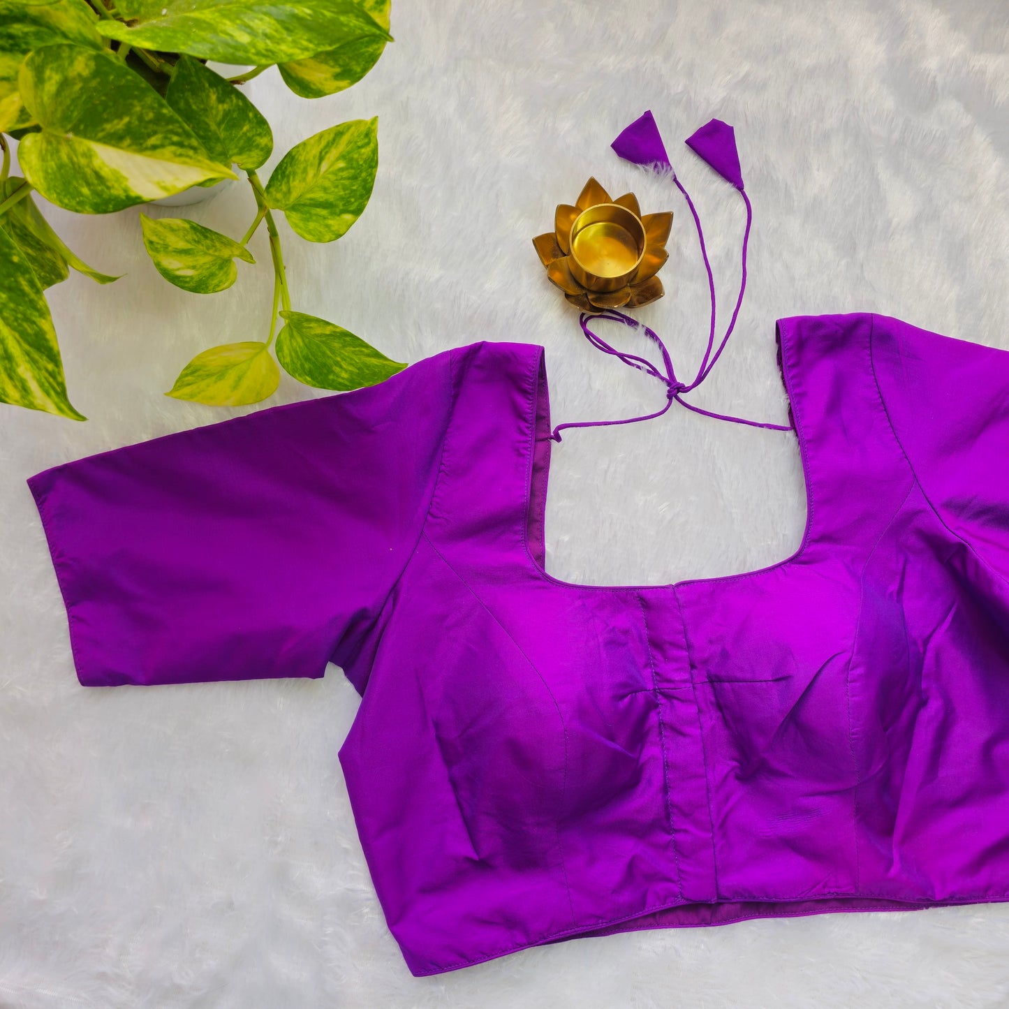 Purple Plain Blouse