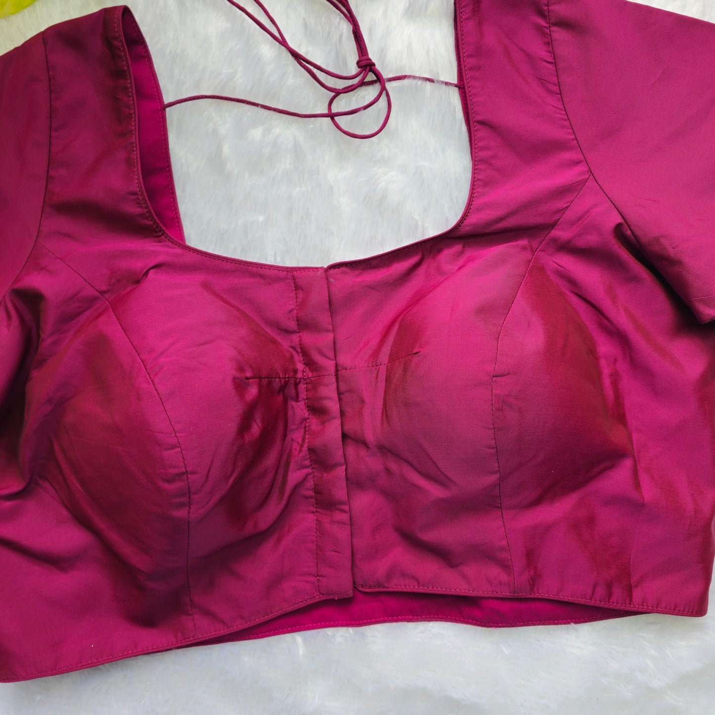 Magenta Pink Plain Blouse