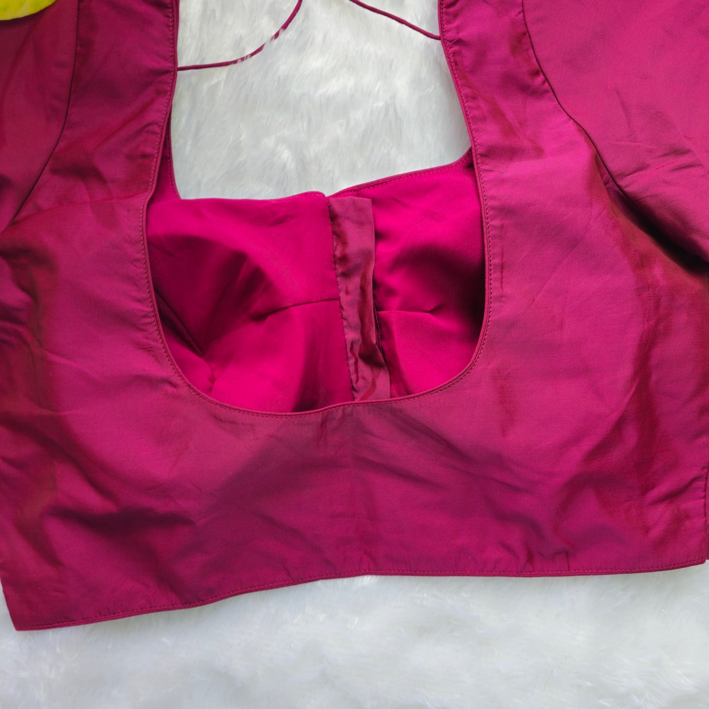 Magenta Pink Plain Blouse