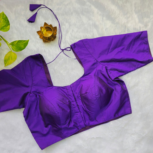 Dark Purple Plain Blouse