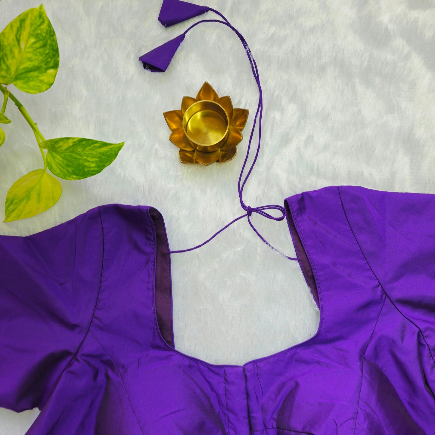 Dark Purple Plain Blouse