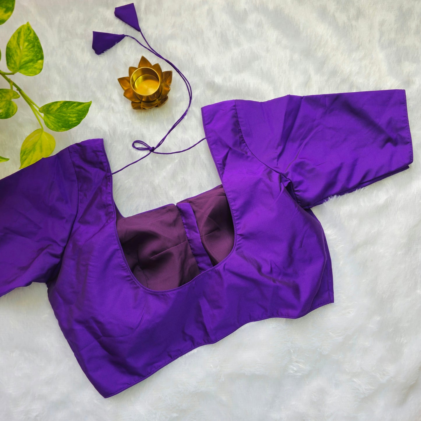 Dark Purple Plain Blouse