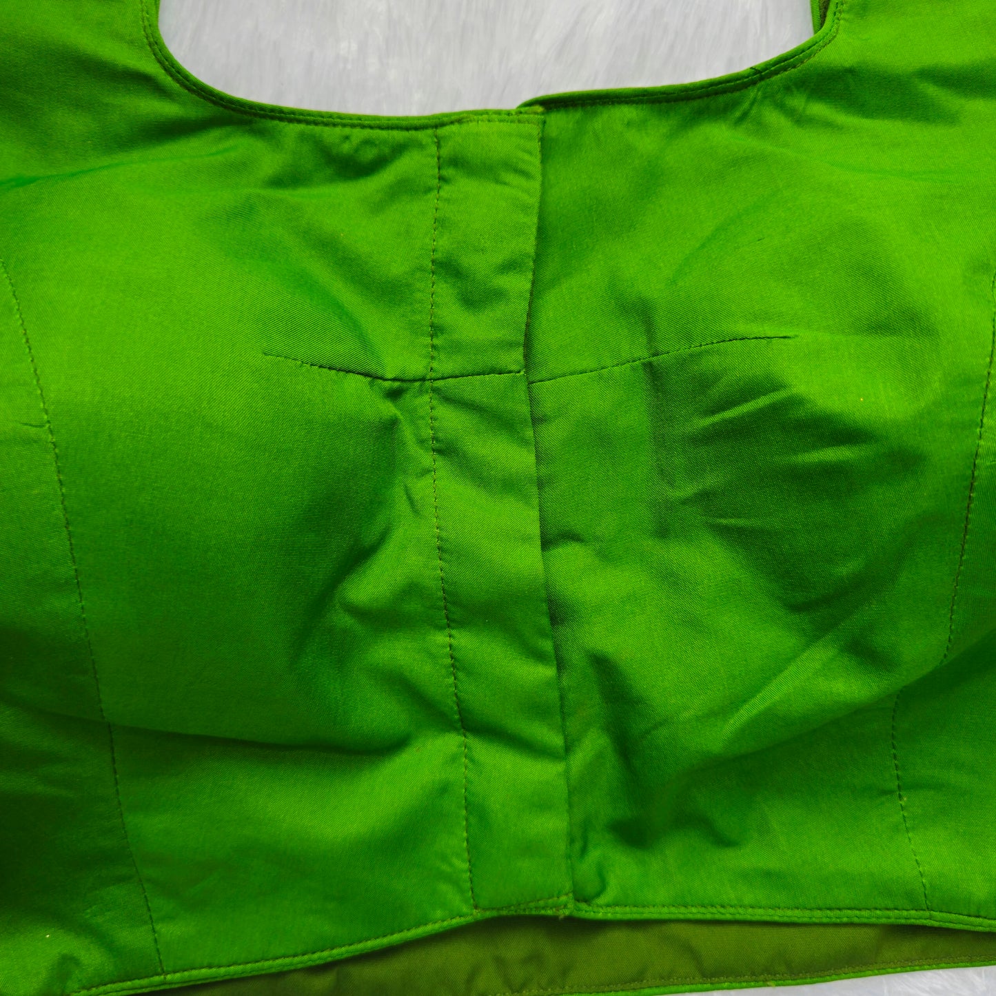 Parrot Green Plain Blouse
