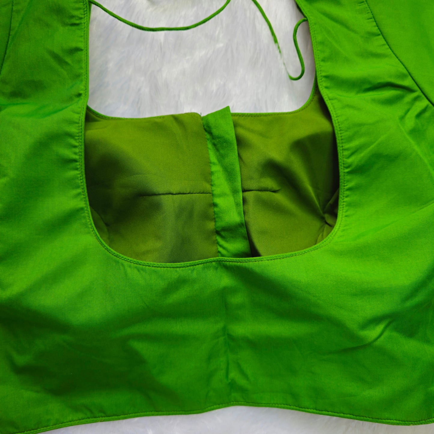 Parrot Green Plain Blouse