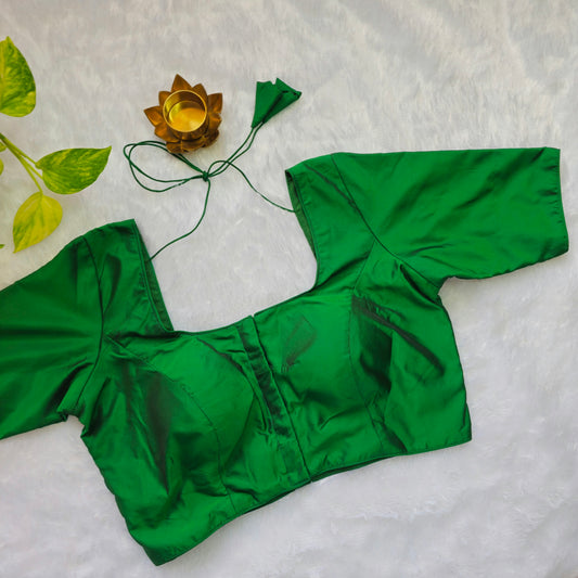 Bright Green Plain Blouse