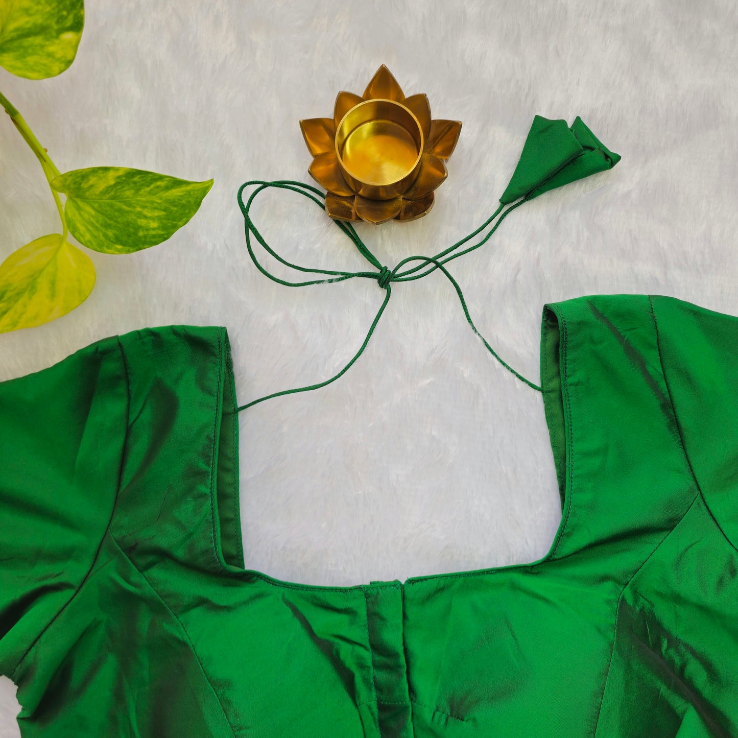 Bright Green Plain Blouse