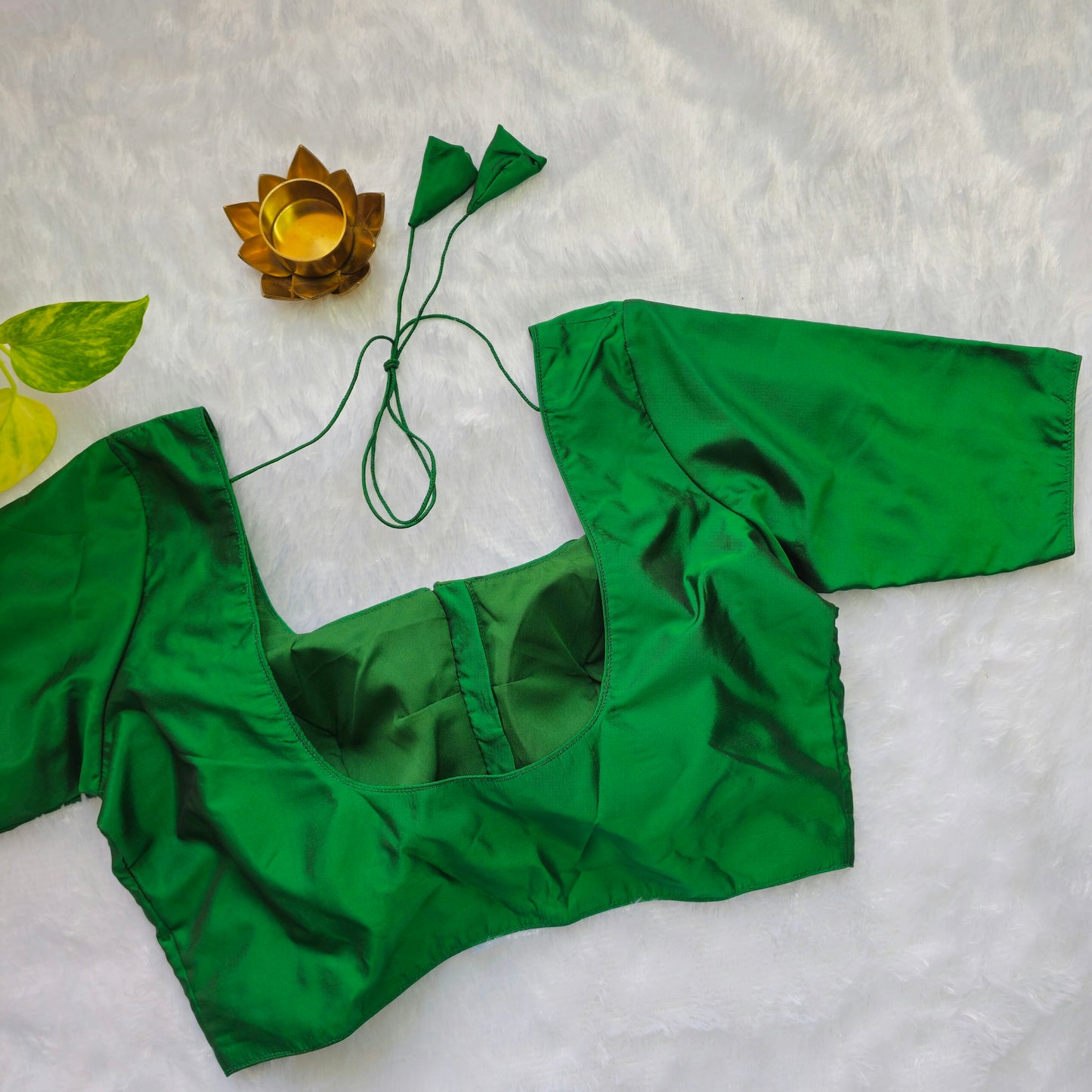 Bright Green Plain Blouse