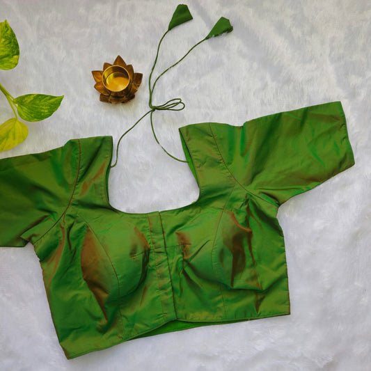 Mehendi Green Plain Blouse