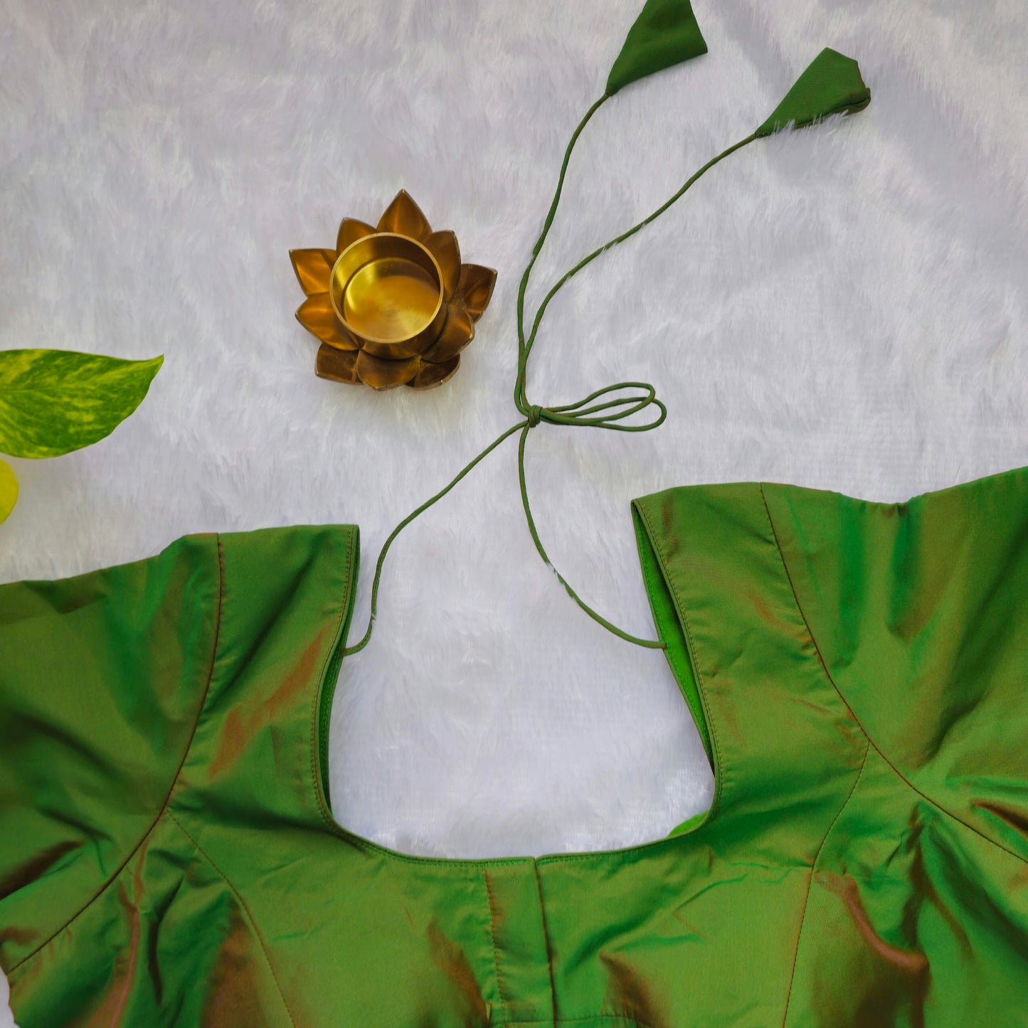 Mehendi Green Plain Blouse