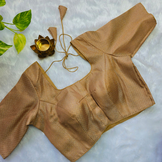 Copper with Silver Brocade Blouse
