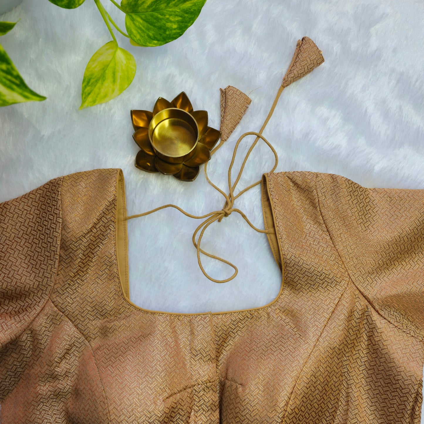 Copper with Silver Brocade Blouse