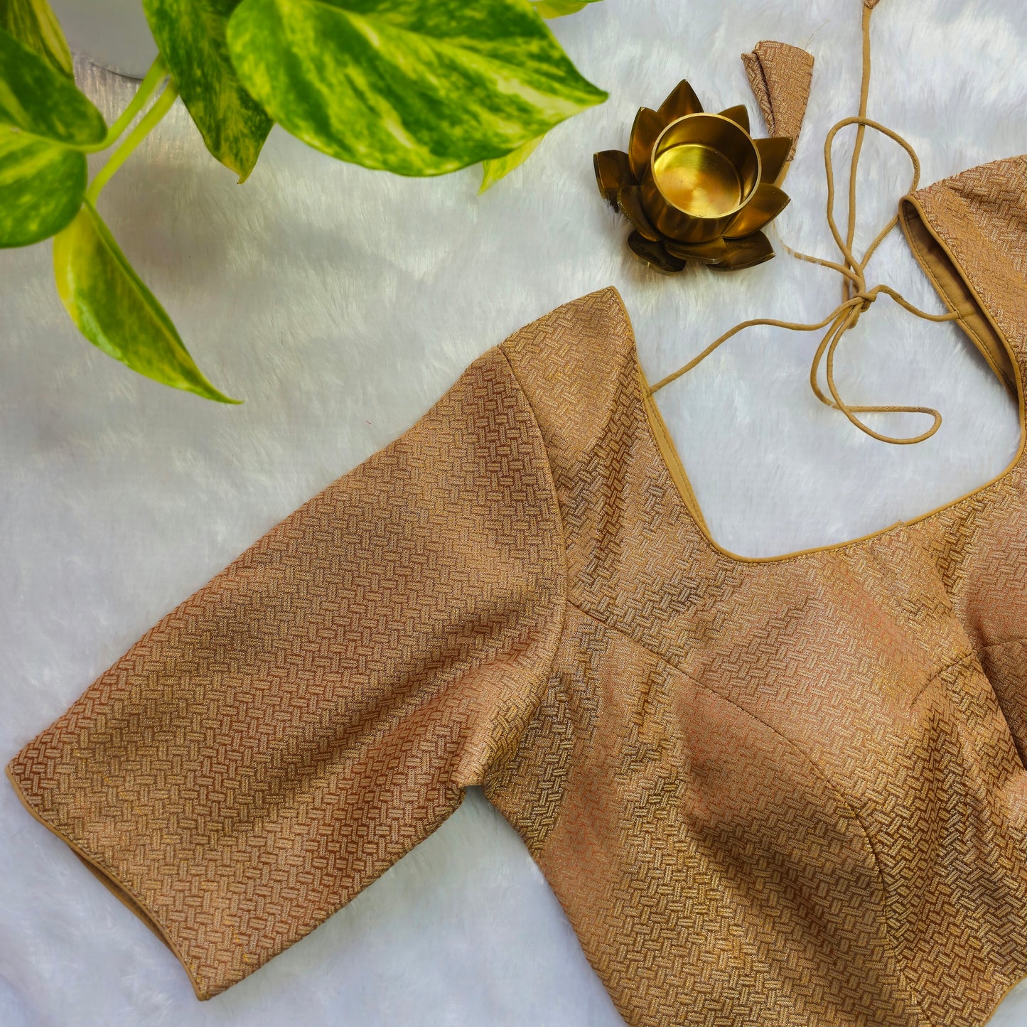 Copper with Silver Brocade Blouse