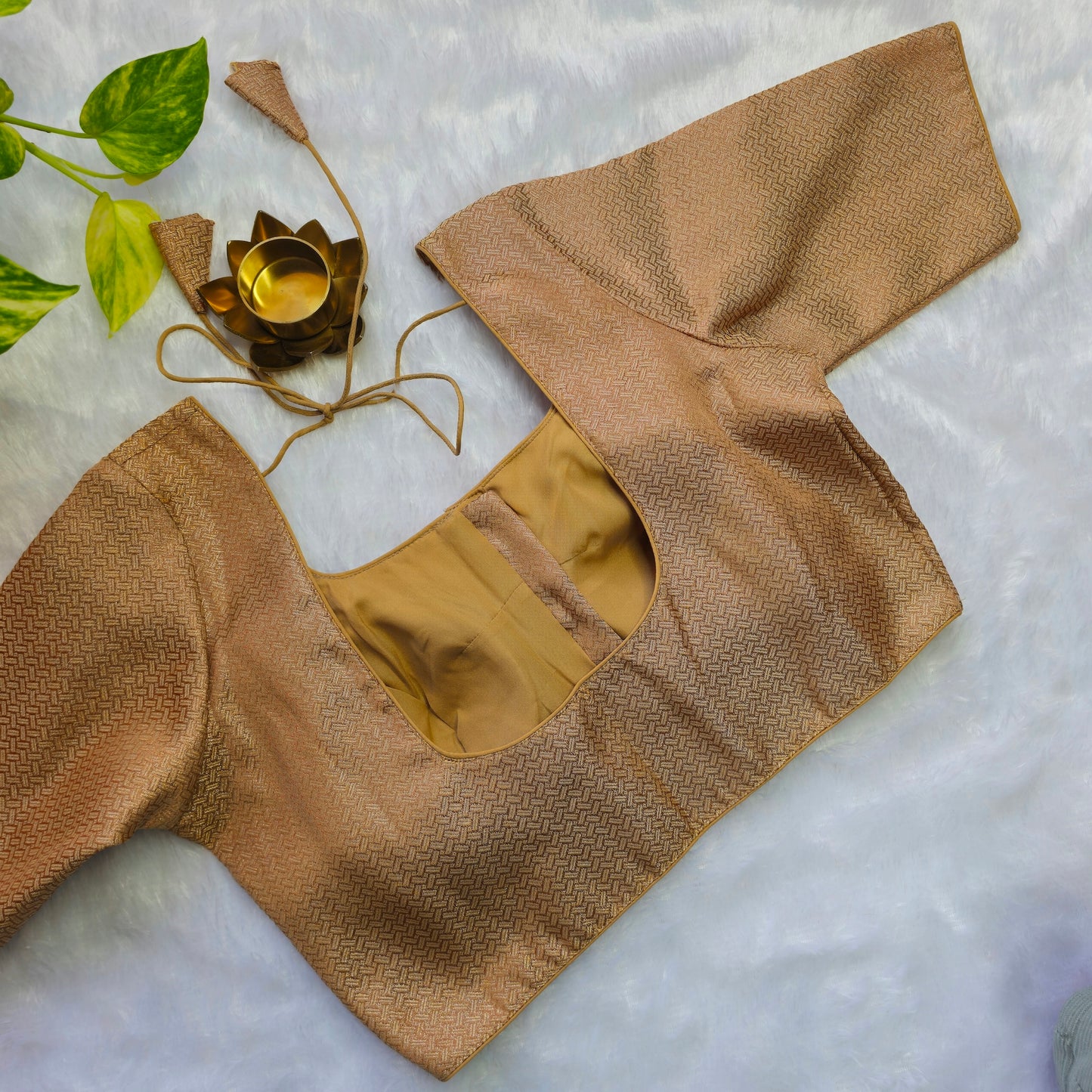Copper with Silver Brocade Blouse
