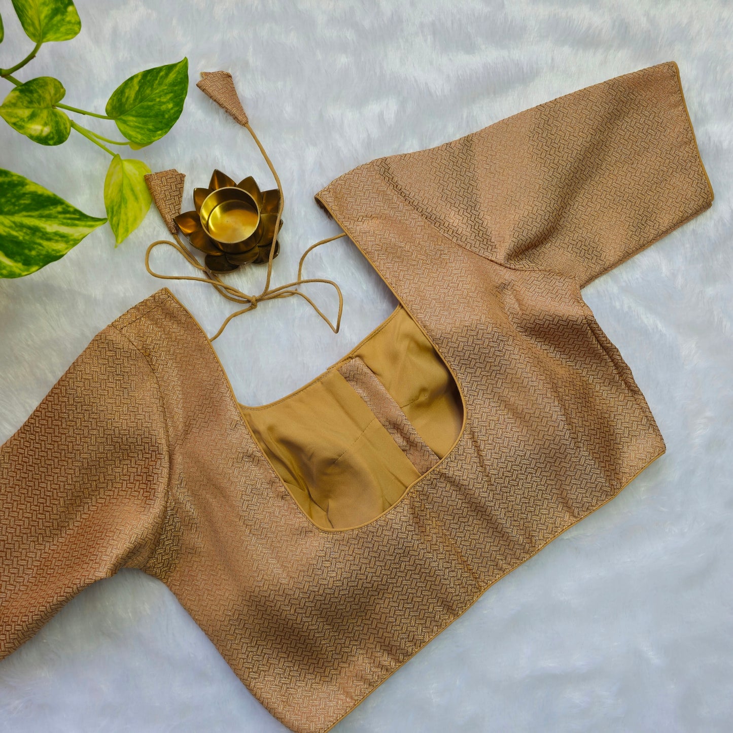 Copper with Silver Brocade Blouse