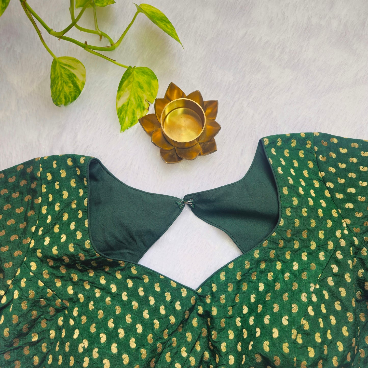 Green Mango Butta Brocade Blouse