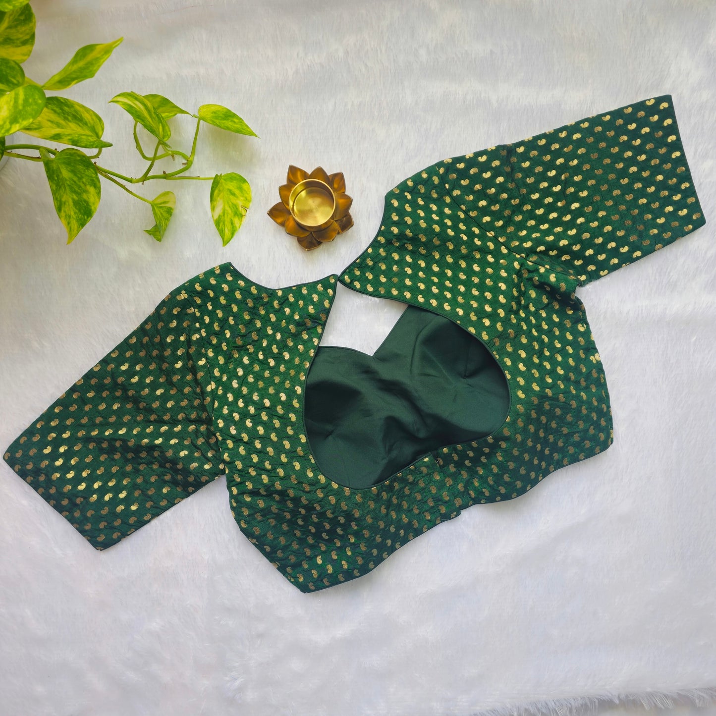 Green Mango Butta Brocade Blouse