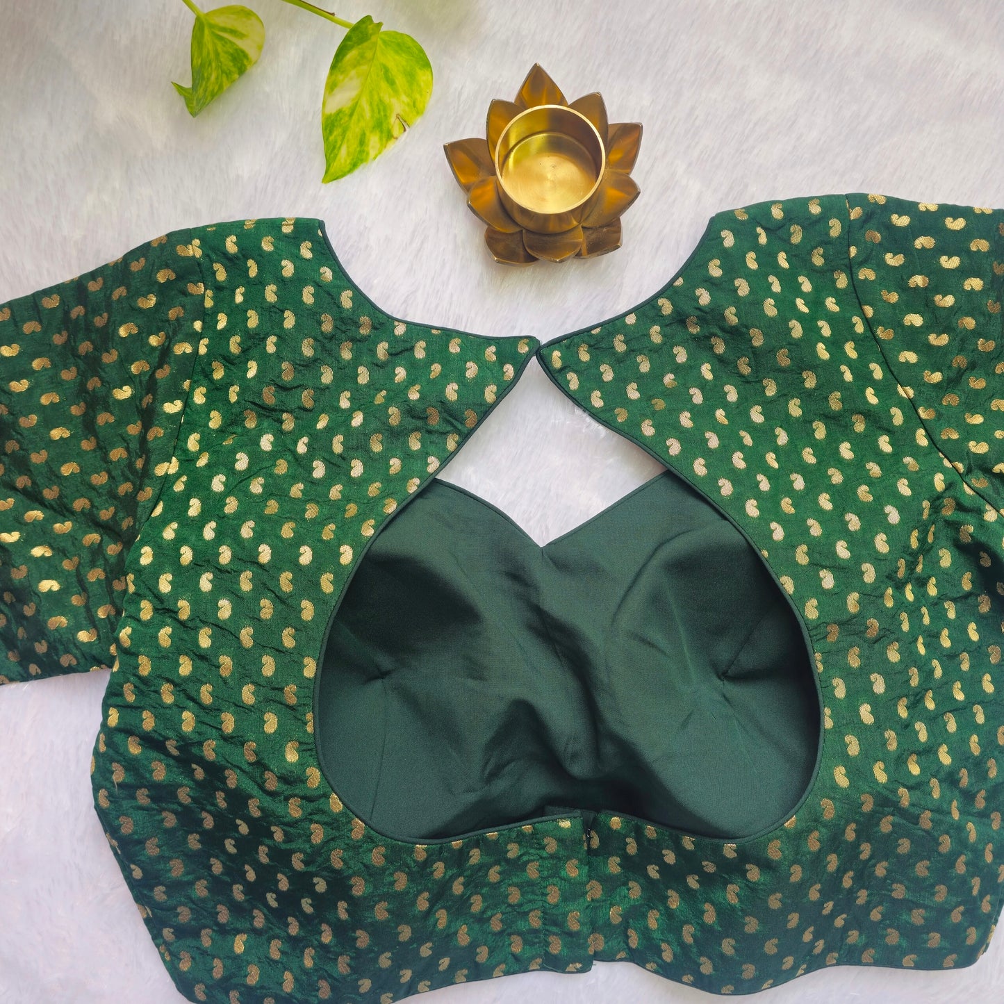 Green Mango Butta Brocade Blouse