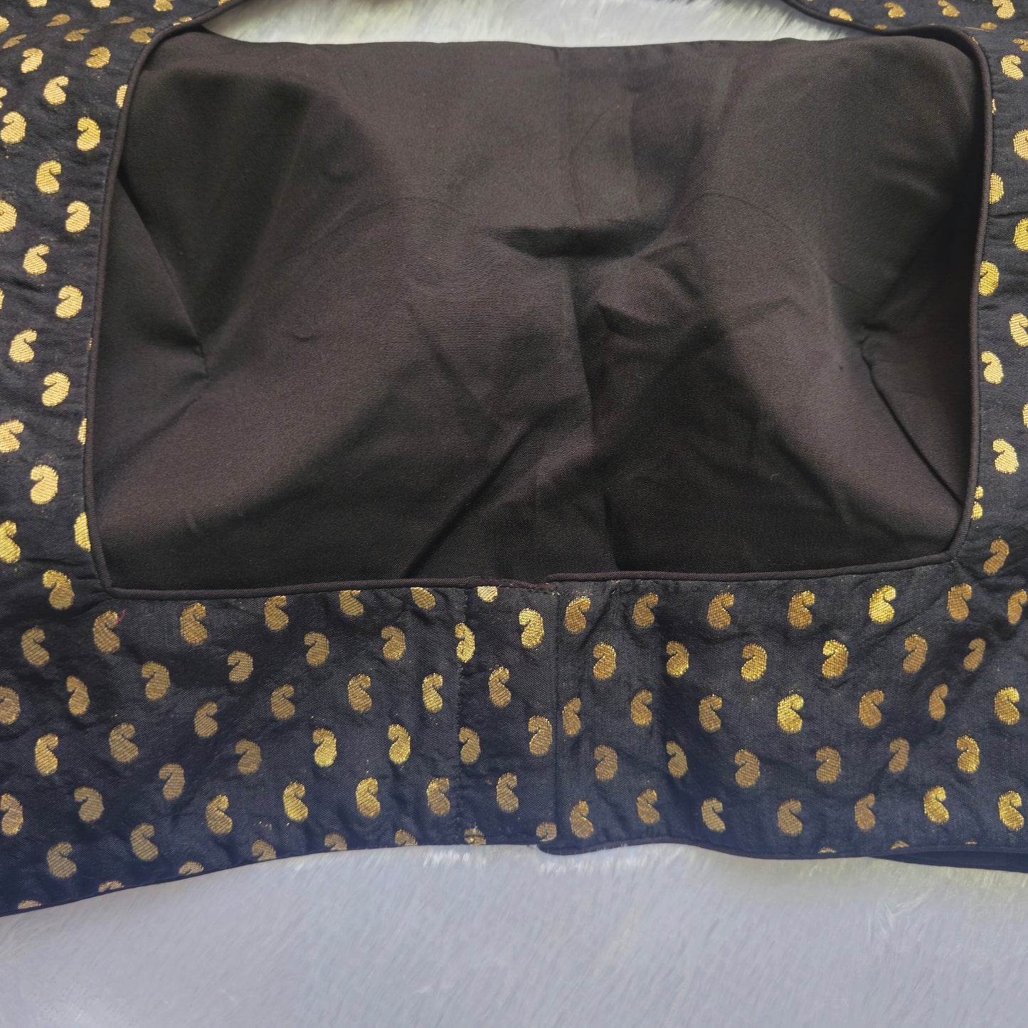 Black Mango Butta Brocade Blouse