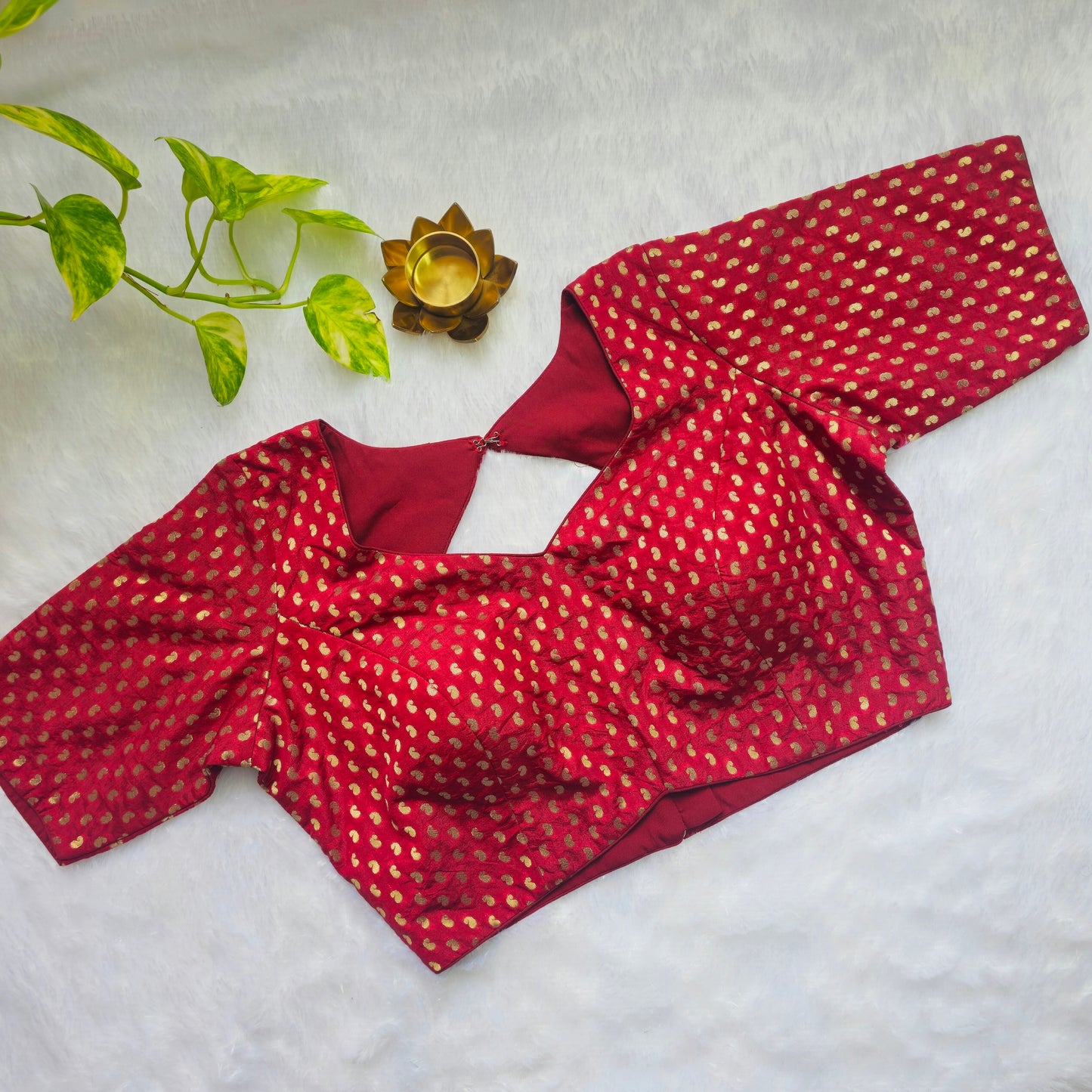 Red Mango Butta Brocade Blouse