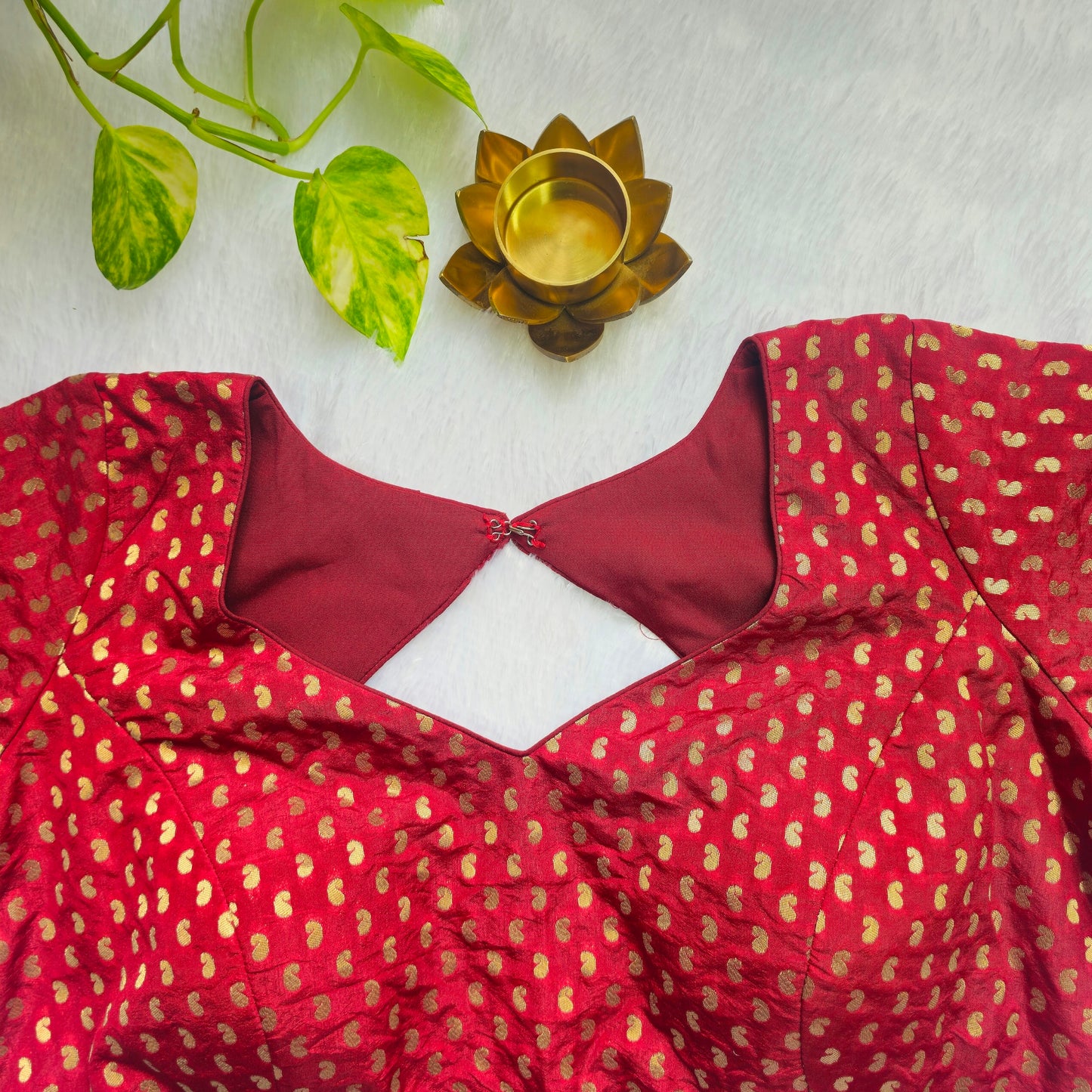 Red Mango Butta Brocade Blouse