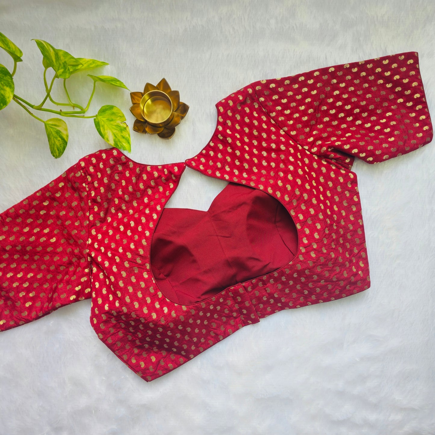 Red Mango Butta Brocade Blouse