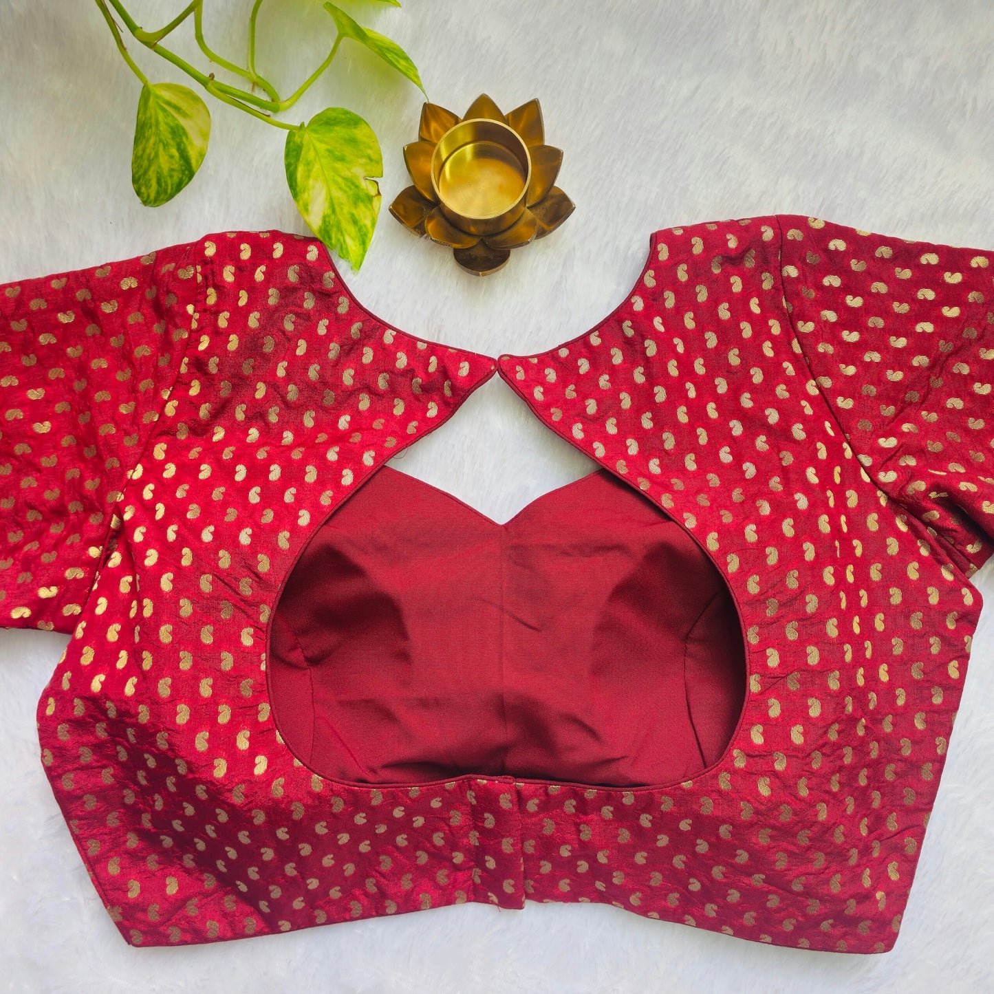 Red Mango Butta Brocade Blouse