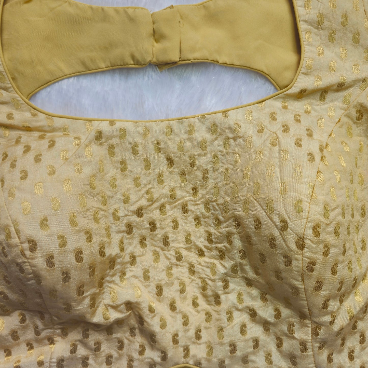 Cream Mango Butta Brocade Blouse