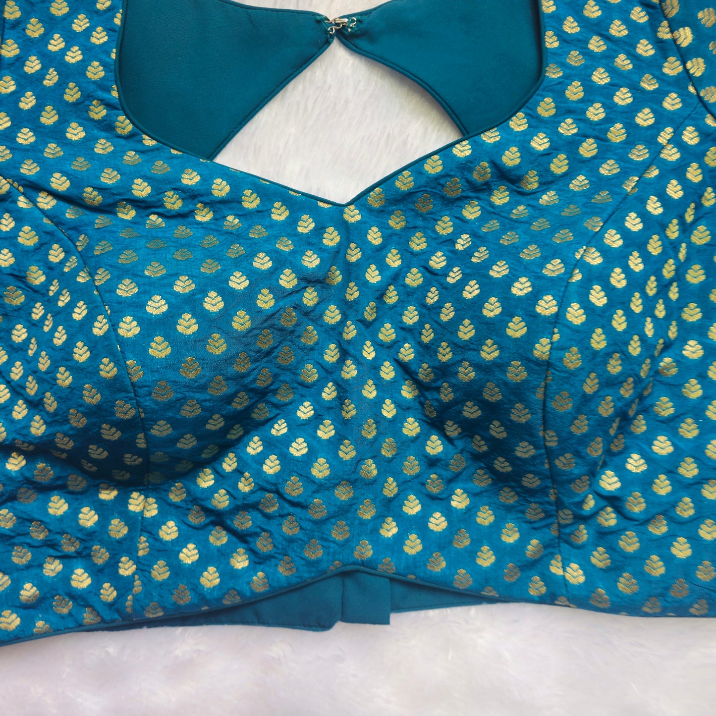 Turquoise Butta Brocade Blouse