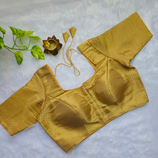 Gold Zari Brocade Blouse
