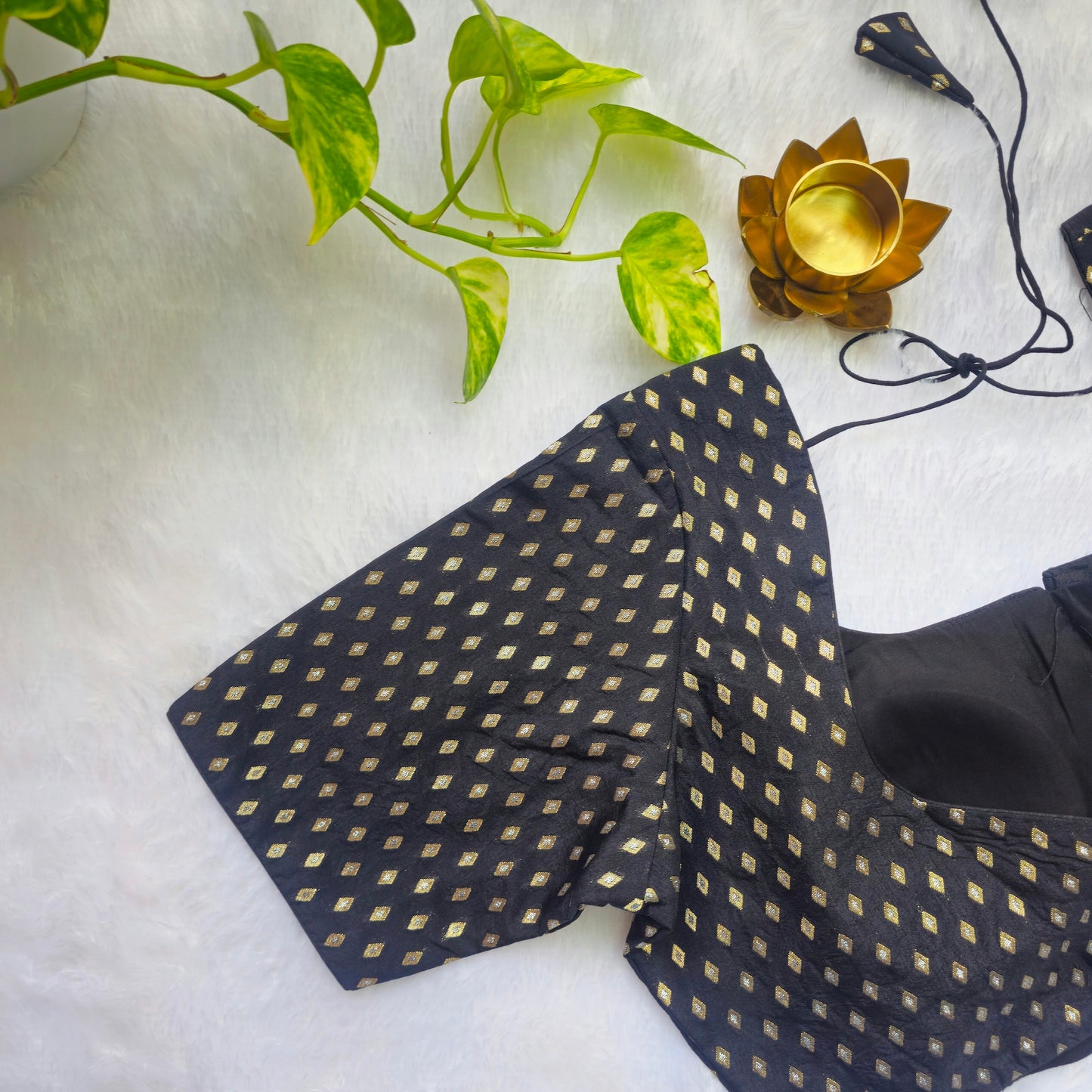 Black Butta Brocade Blouse
