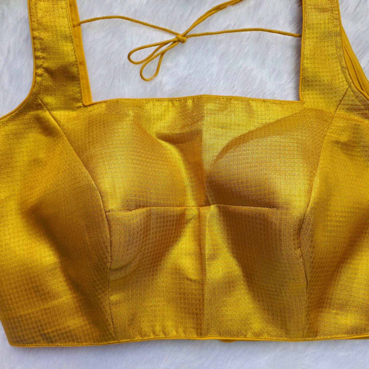 Gold Brocade Sleeveless Blouse