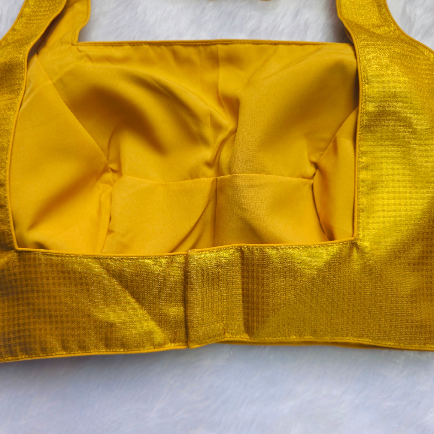 Gold Brocade Sleeveless Blouse